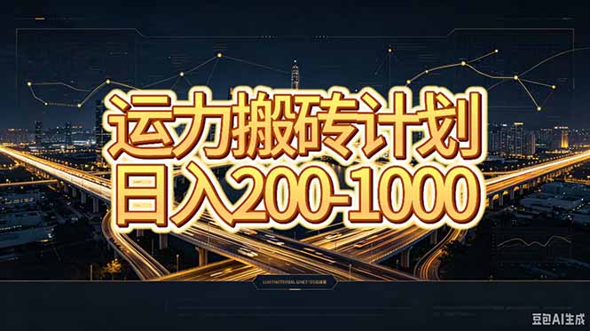 运力搬砖，风口项目。当日收益稳定200-1000。 每天仅需一小时，新人轻松上手。-HFXZHAN网创