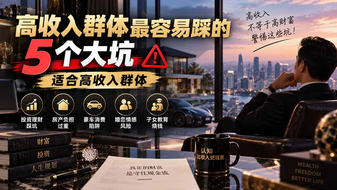 付费文章：高收入群体最容易踩的5个大坑，适合高收入群体-HFXZHAN网创