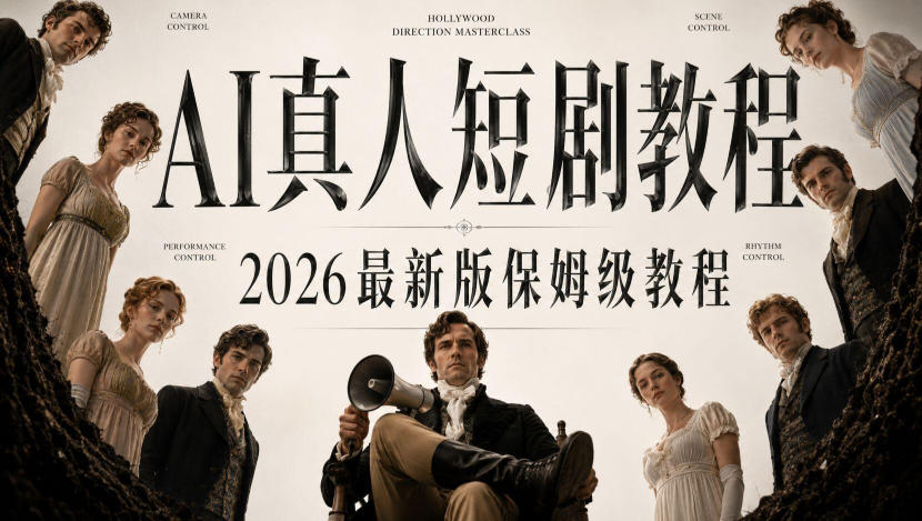 AI真人短剧制作全流程，AI视频大佬专为零基础研制的AI短剧教程，保姆级教程，新手一学就会！-HFXZHAN网创
