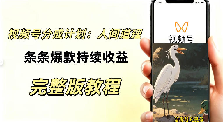 视频号新玩法之AI动漫画风励志视频，不用会画画、不用拍摄，持续化收益，详细拆解-HFXZHAN网创