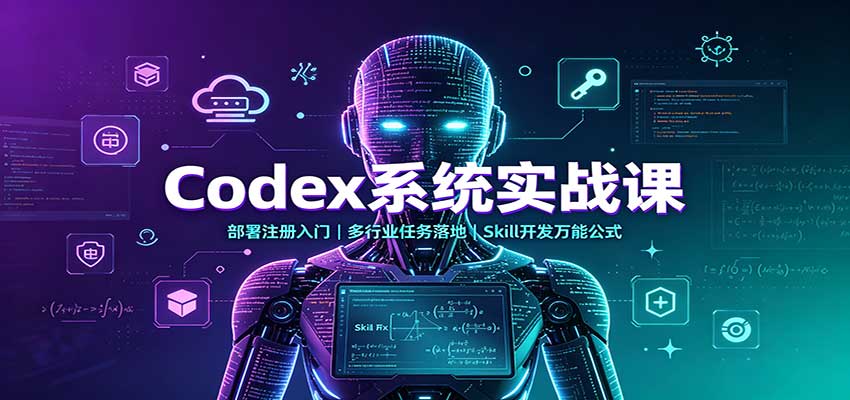 Codex系统实战课：部署注册入门，多行业任务落地，Skill开发万能公式-HFXZHAN网创
