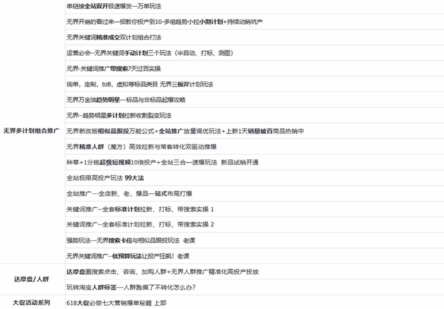 图片[2]-2026淘天开单秘籍PRO实战陪跑课程：全套落地运营玩法，一站式解决淘宝流量低、不出单难题(更新260906-HFXZHAN网创